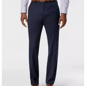 Alfani Slim Fit Flat Traveler Dress Pants 32W/ 34L Navy Blue NWT.